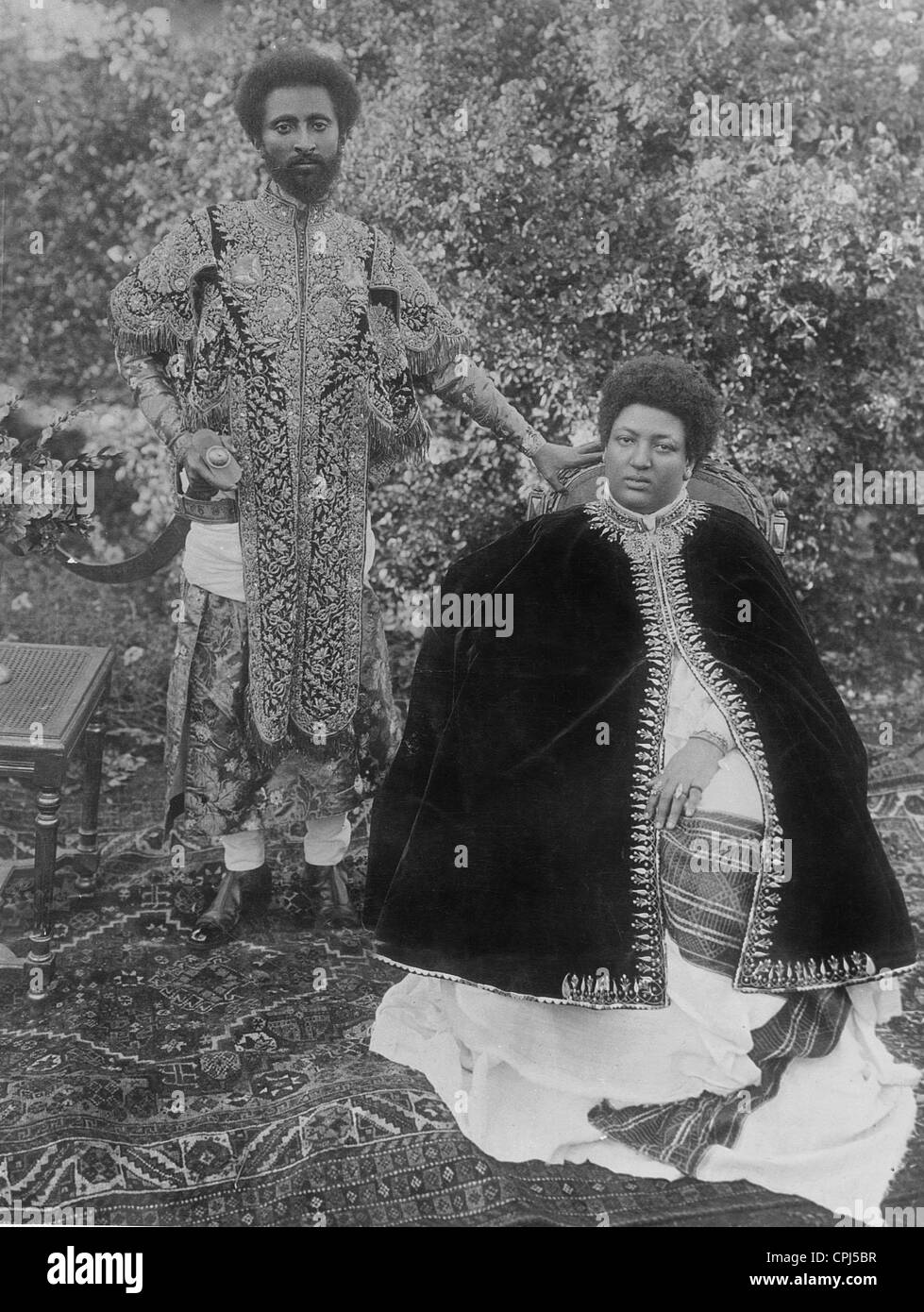 Ras Tafari e principessa Woizero Menen, 1928 Foto Stock