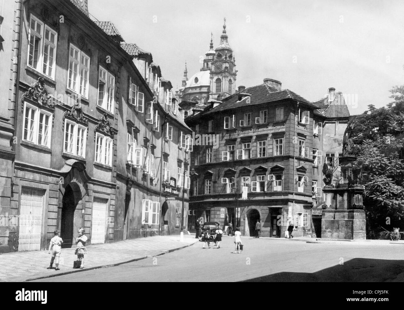 Una vista della città di Praga, 1940 Foto Stock