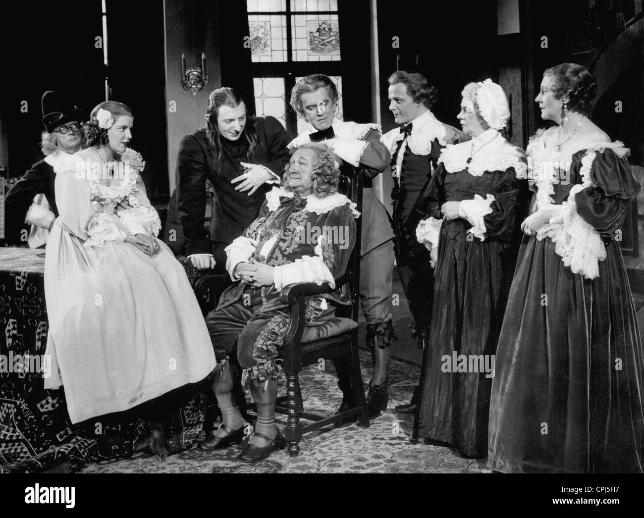 Tony Van Eyck, Theo Lingen e Jakob Tiedtke in "Tartufo", 1936 Foto Stock