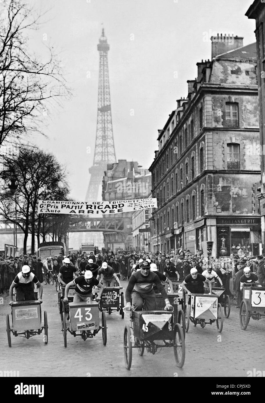Gara di campionato del nolo biciclette a Parigi, 1938 Foto Stock