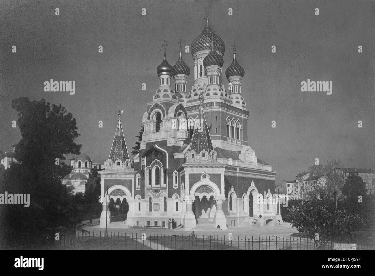Chiesa ortodossa russa di Nizza, 1912 Foto Stock Chiesa ortodossa russa di Nizza, 1912 Foto Stock