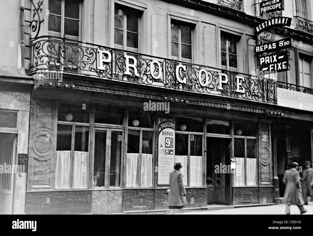 Cafè Procope di Parigi, 1939 Foto Stock