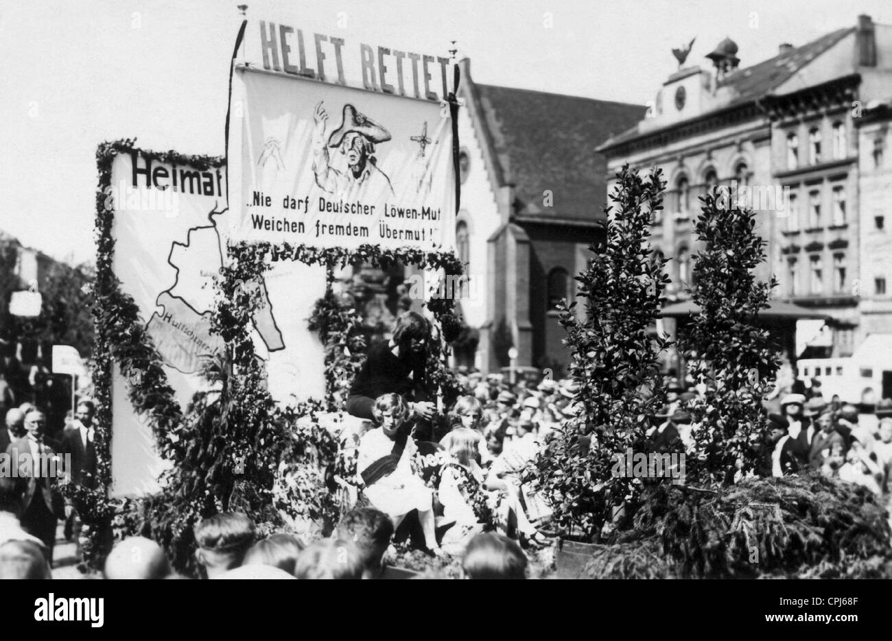 La protesta contro il nuovo confine orientale della Germania, 1932 Foto Stock