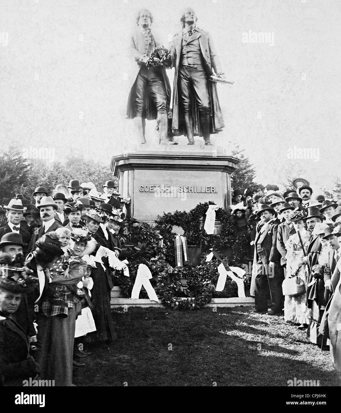 Inaugurazione del monumento Goethe-Schiller in San Francisco, 1901 Foto Stock