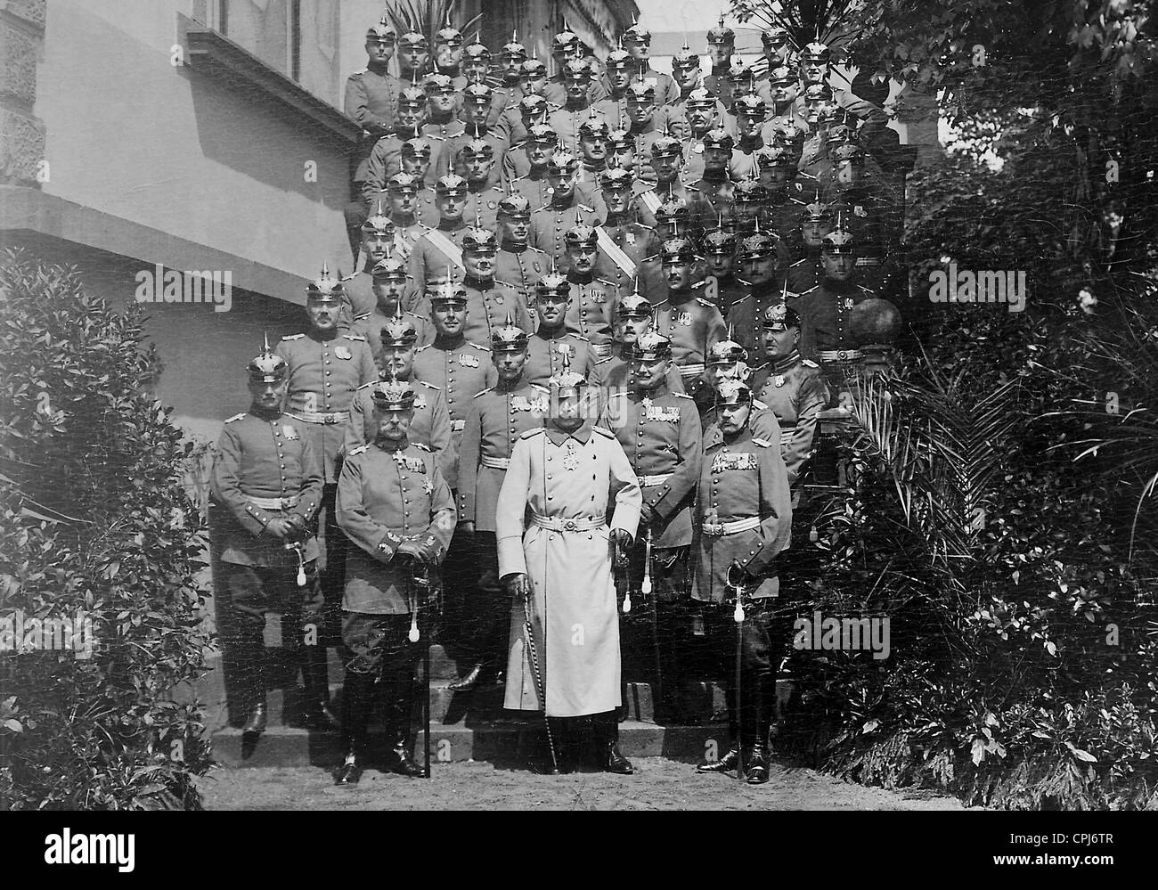 Wilhelm II visitando le truppe in Metz, 1914 Foto Stock