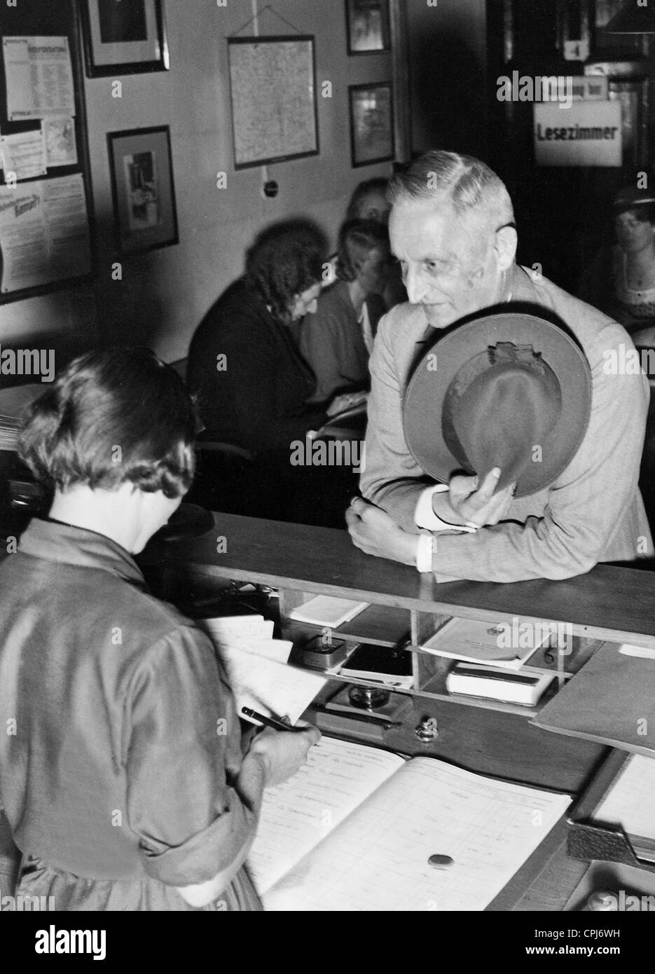 L emigrazione Centro di consulenza a Berlino, 1936 Foto Stock