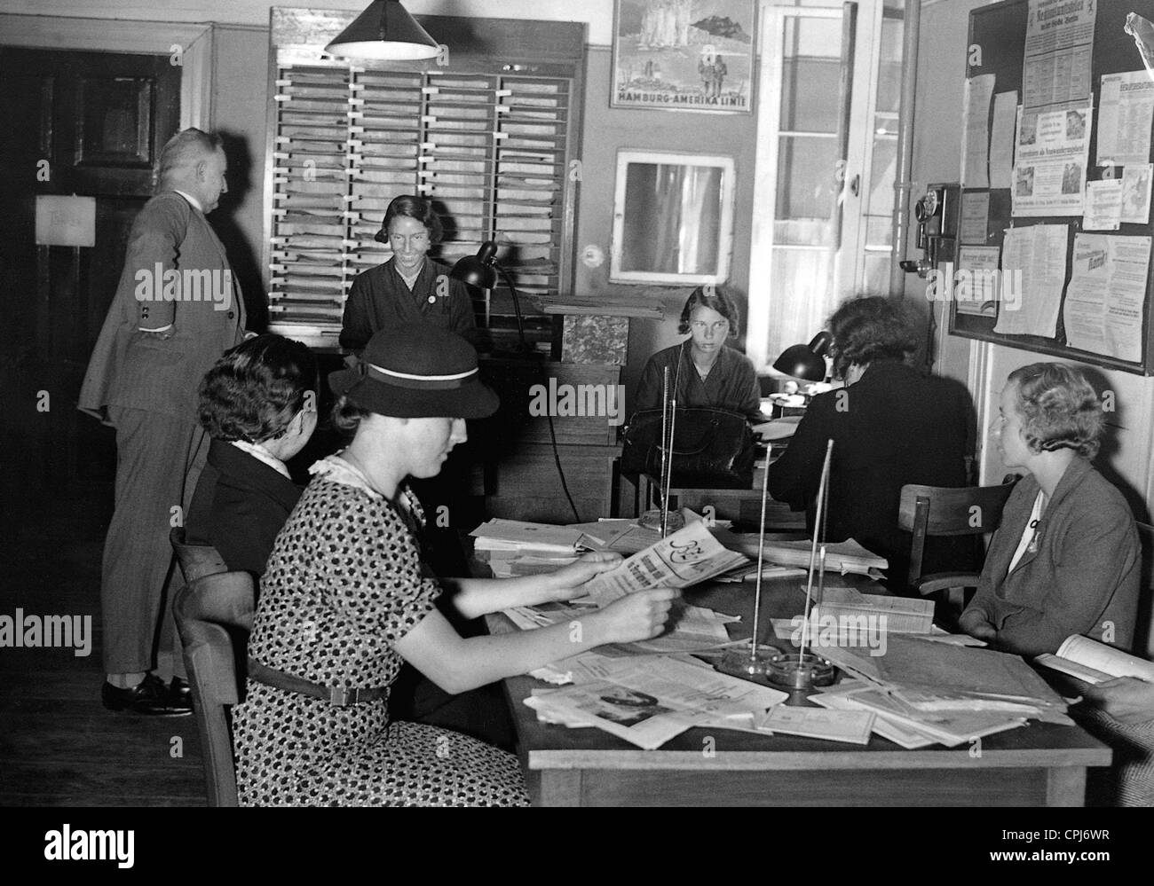 L emigrazione Centro di consulenza a Berlino, 1936 Foto Stock