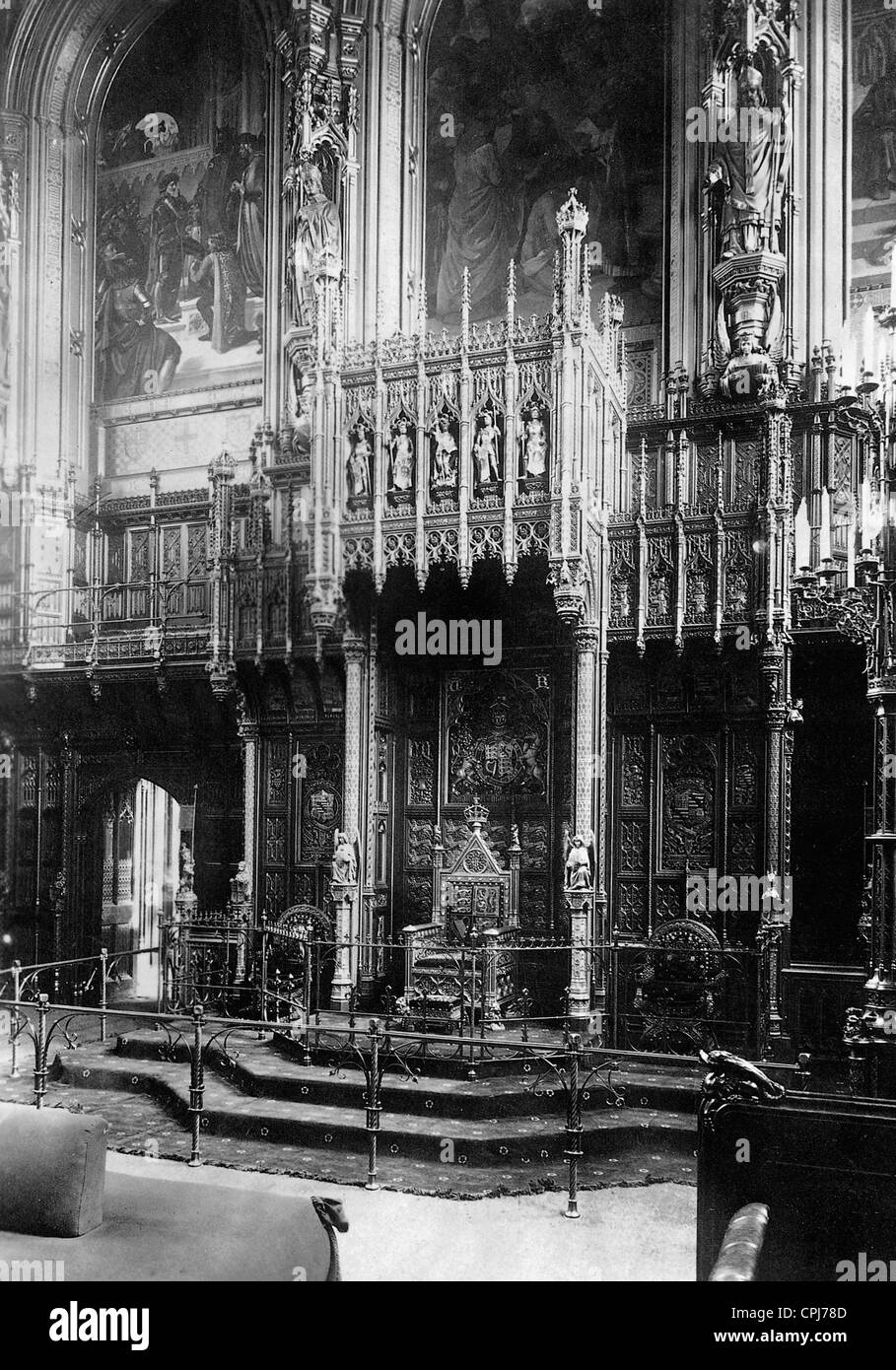 Il trono in House of Lords, 1936 Foto Stock