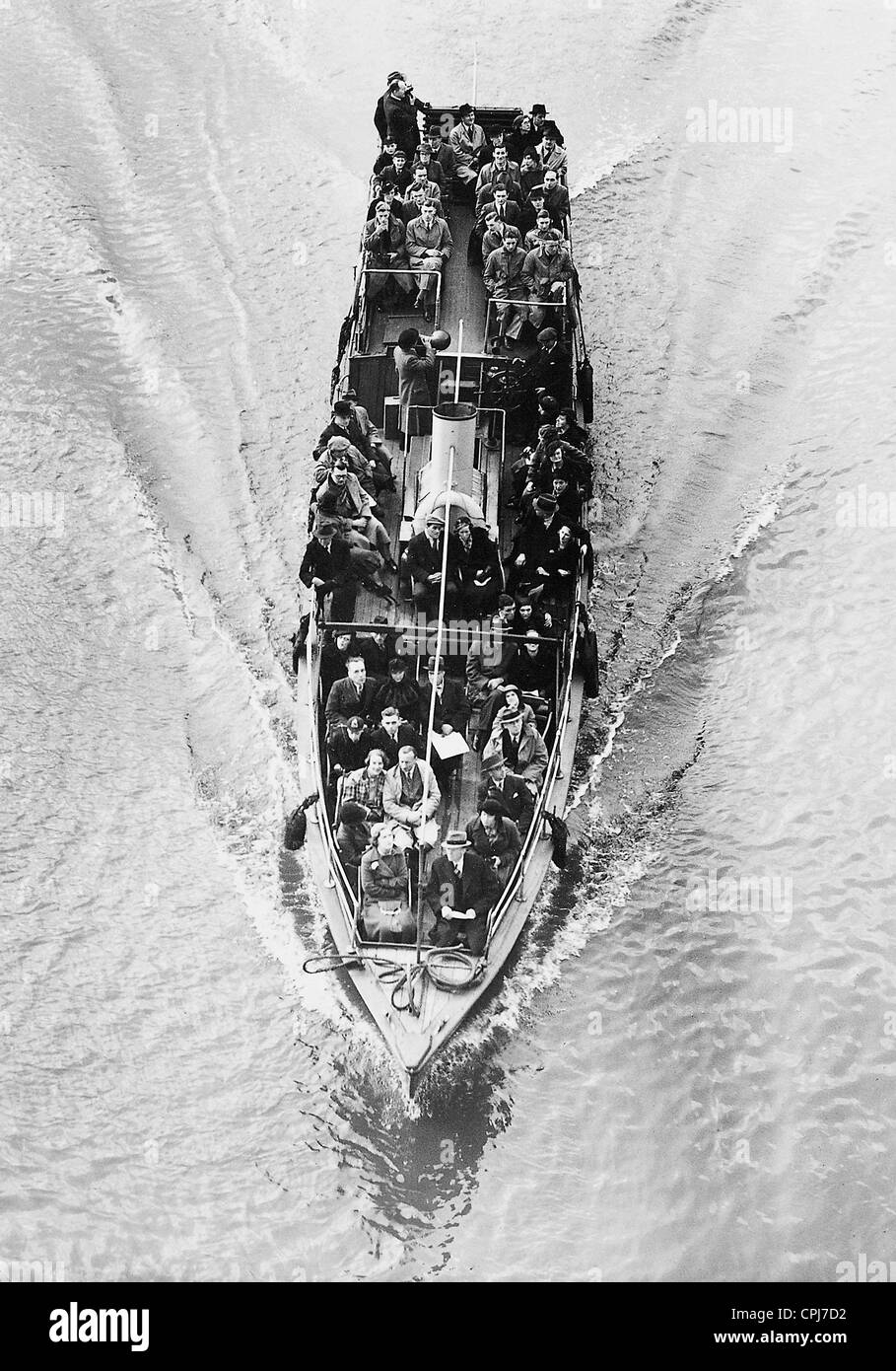 Imbarcazione da diporto sul Tamigi, 1938 Foto Stock