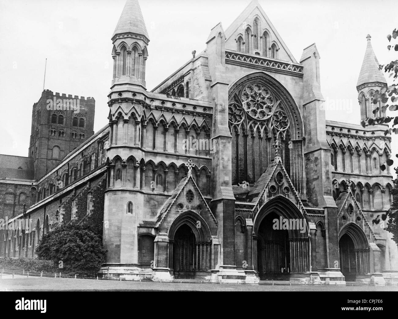 St Albans Cathedral, 1936 Foto Stock