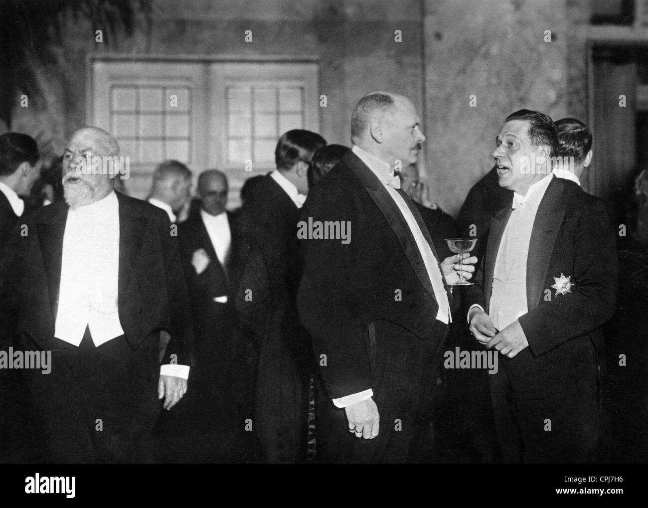 La Seconda Conferenza dell' Aia, 1930 - Banchetto Foto Stock
