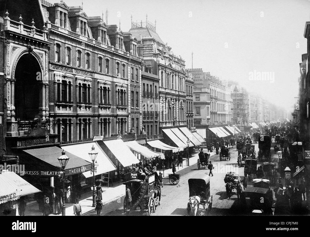 Il traffico in Oxford Street a Londra, 1915 Foto Stock