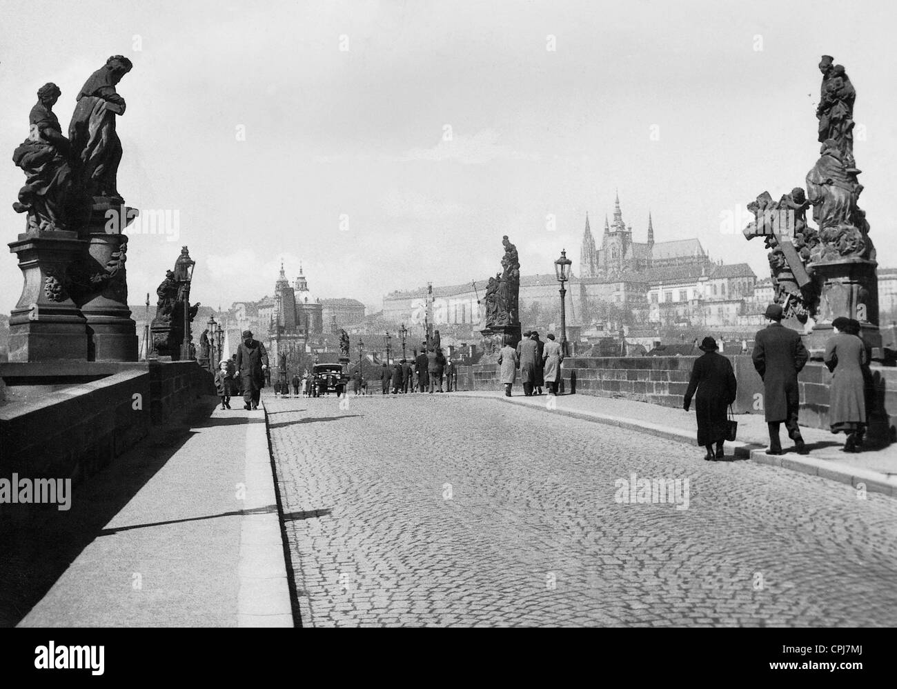 Il Ponte Carlo a Praga, 1936 Foto Stock