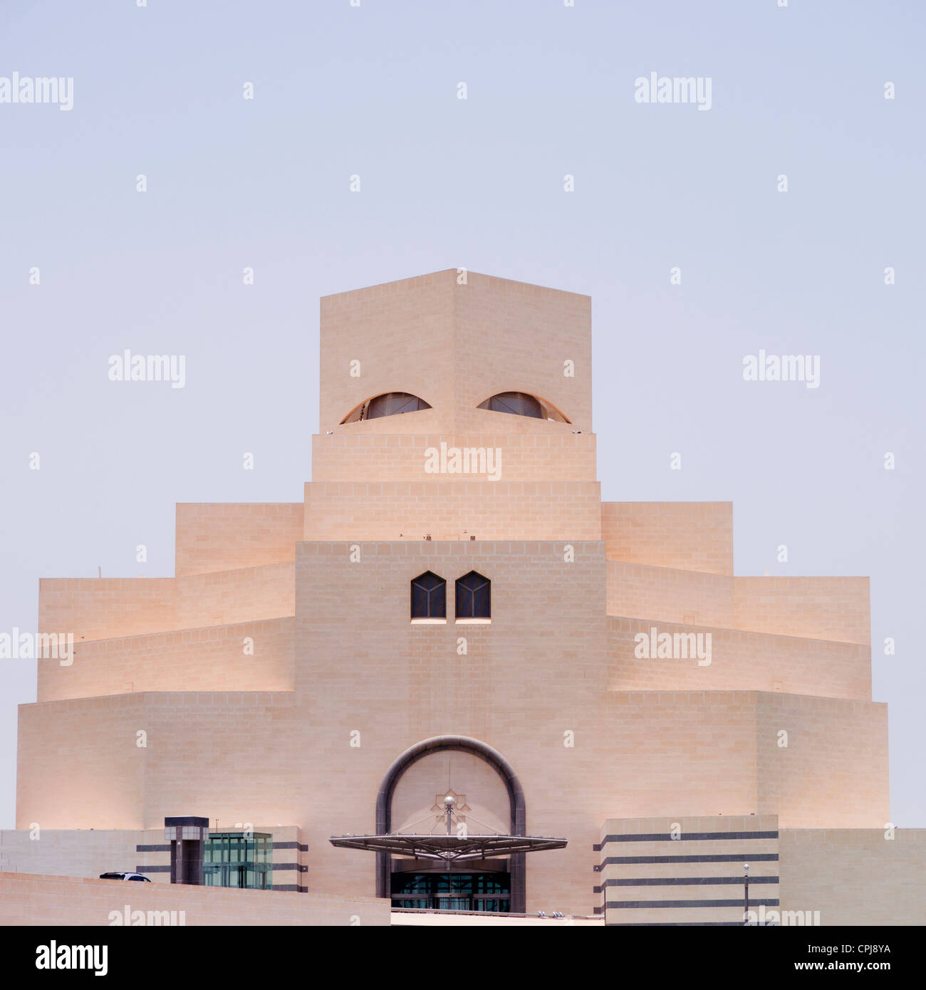 Il museo di arte islamica sulla Corniche a Doha in Qatar , architetto IM Pei Foto Stock