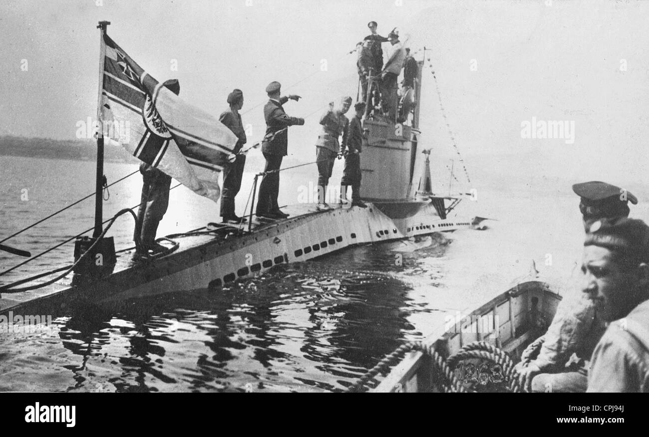 U-boat tedesca nel Mar Nero, 1918 Foto Stock