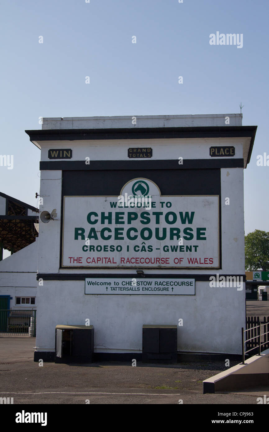Chepstow racecourse ingresso Foto Stock