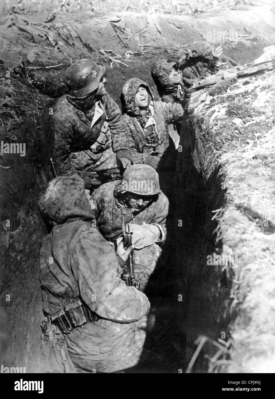 Waffen-SS soldati a combattere in Ungheria, 1945 Foto Stock