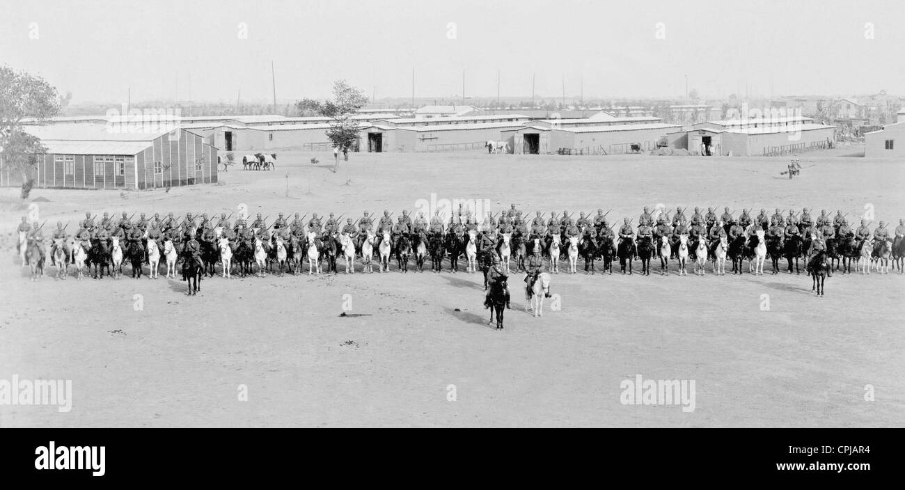 Truppe di occupazione tedesche si lasciano Tientsin, 1906 Foto Stock