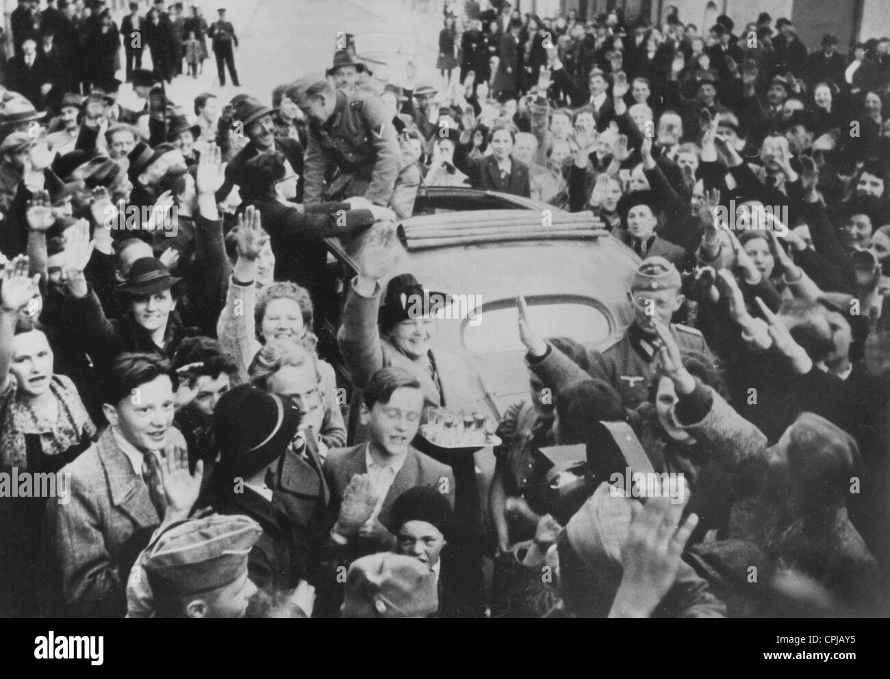 Tedeschi etnici allegria della Wehrmacht tedesca soldati, 1941 Foto Stock
