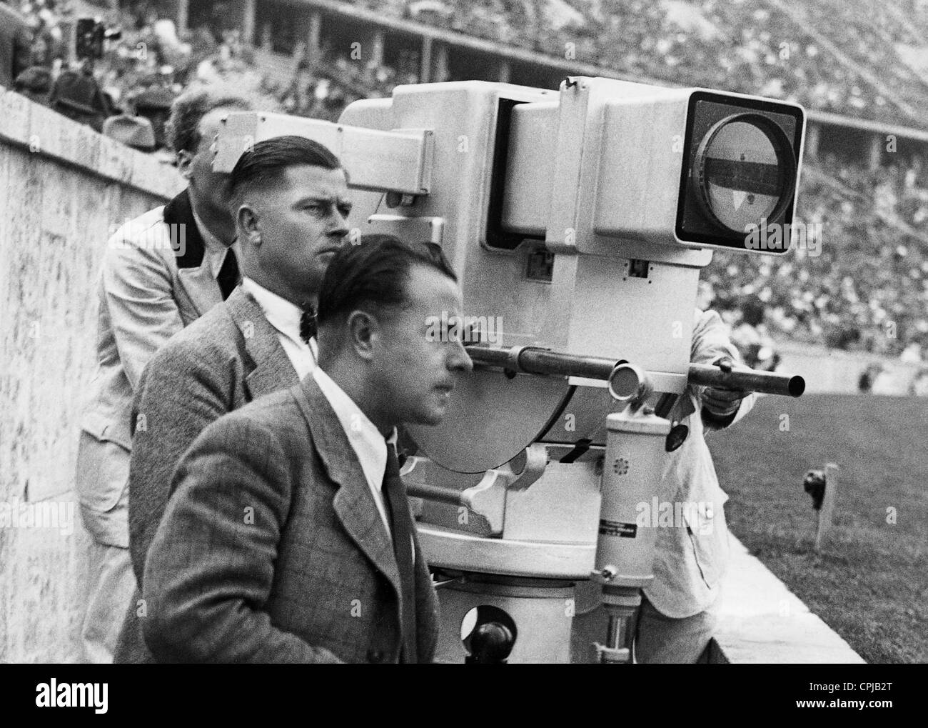 Cameraman ai Giochi Olimpici di Berlino, 1936 Foto Stock