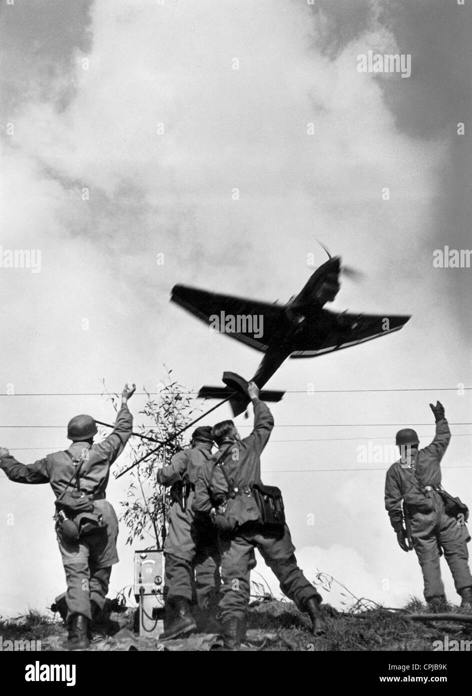 Paracadutisti tedeschi vicino a Moerdijk, 1940 Foto Stock