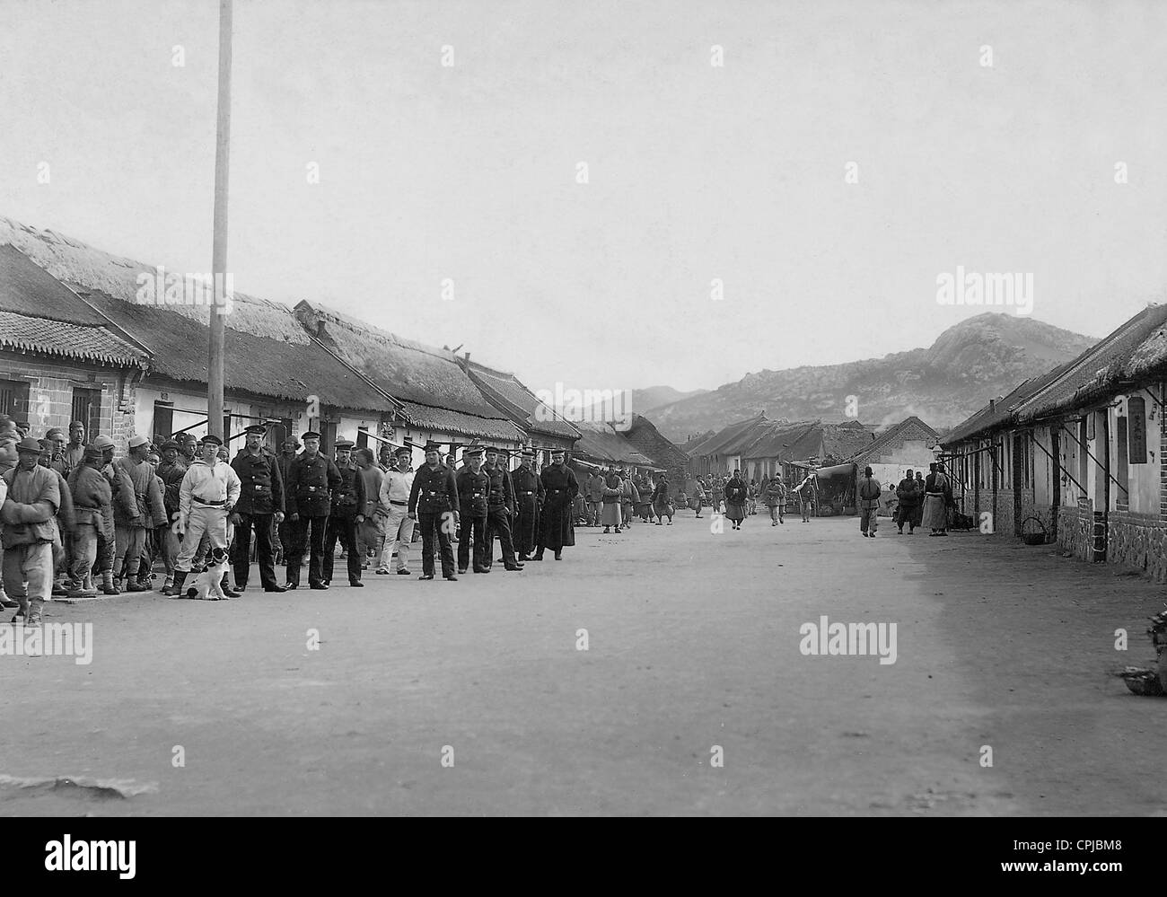Strada principale di Quingdao, 1903 Foto Stock
