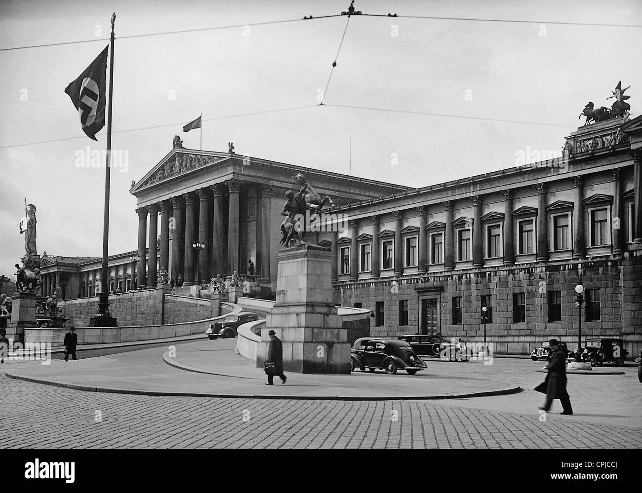 Il Parlamento di Vienna, 1938 Foto Stock