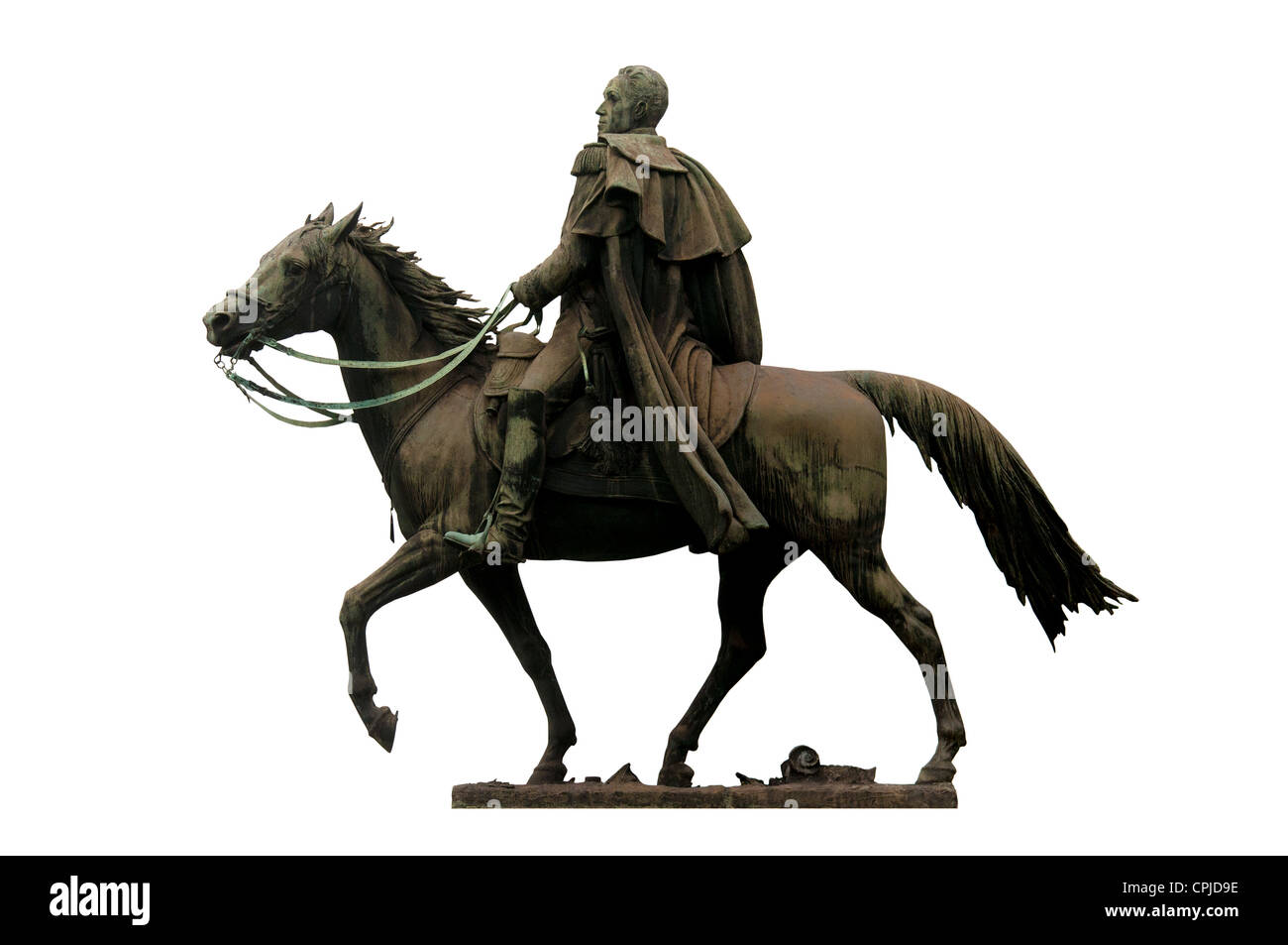 Statua equestre di Simon Bolivar di Pietro Canonica Foto Stock