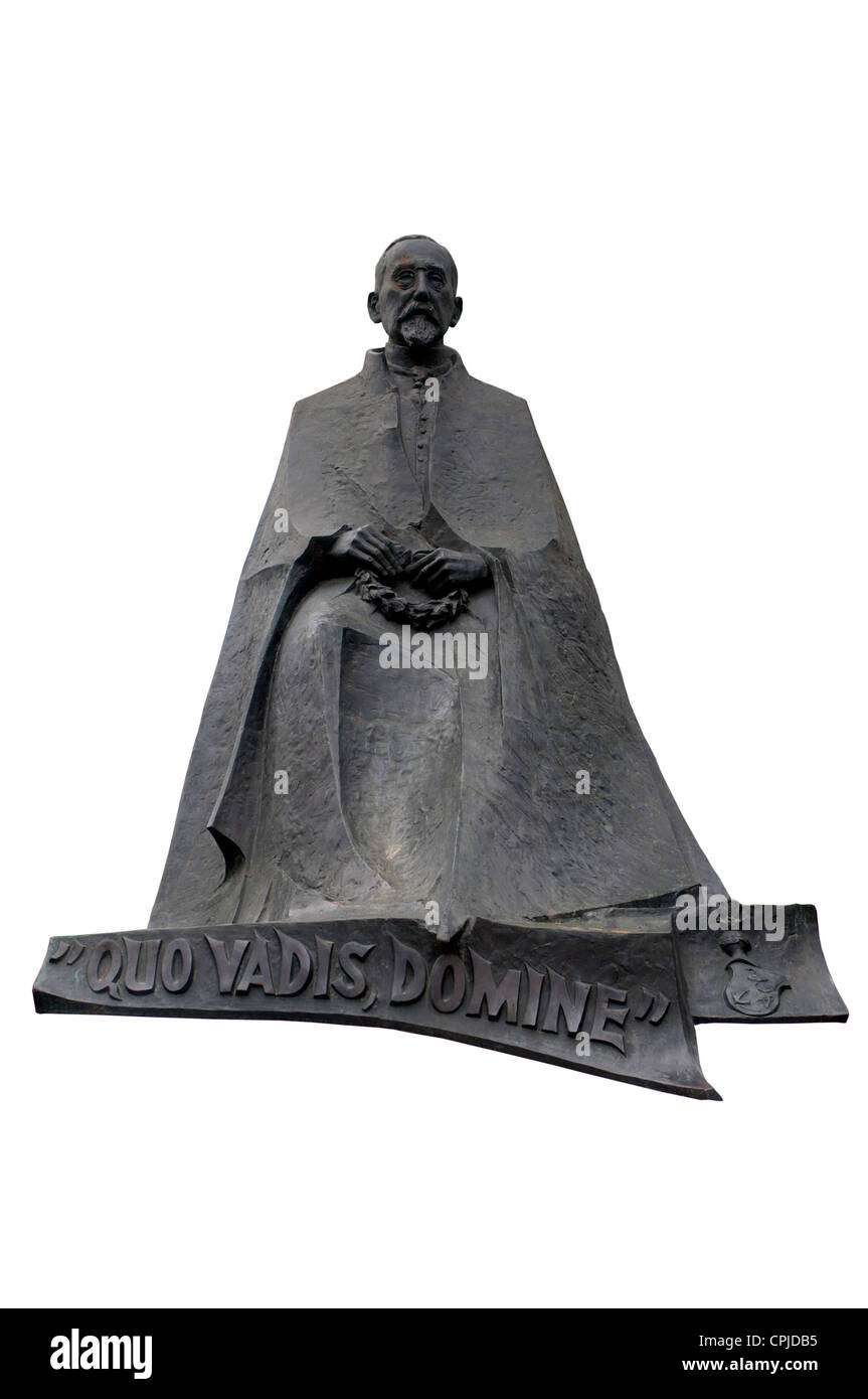 Statua di bronzo di Henryk Sienkiewicz Foto Stock