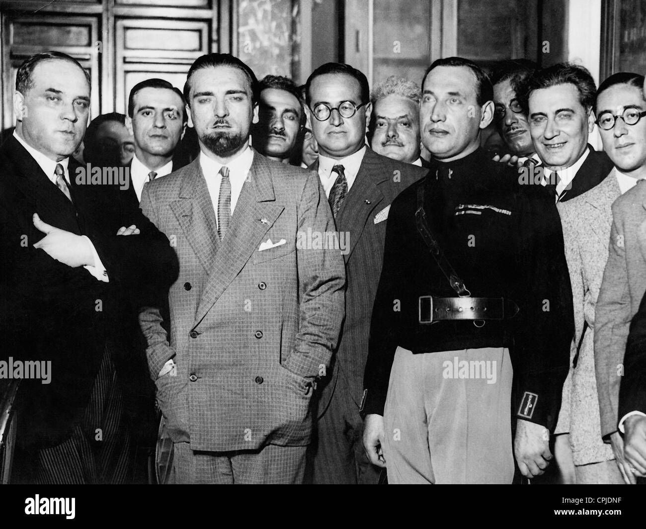 Dino Grandi con fascisti italiani, 1929 Foto Stock