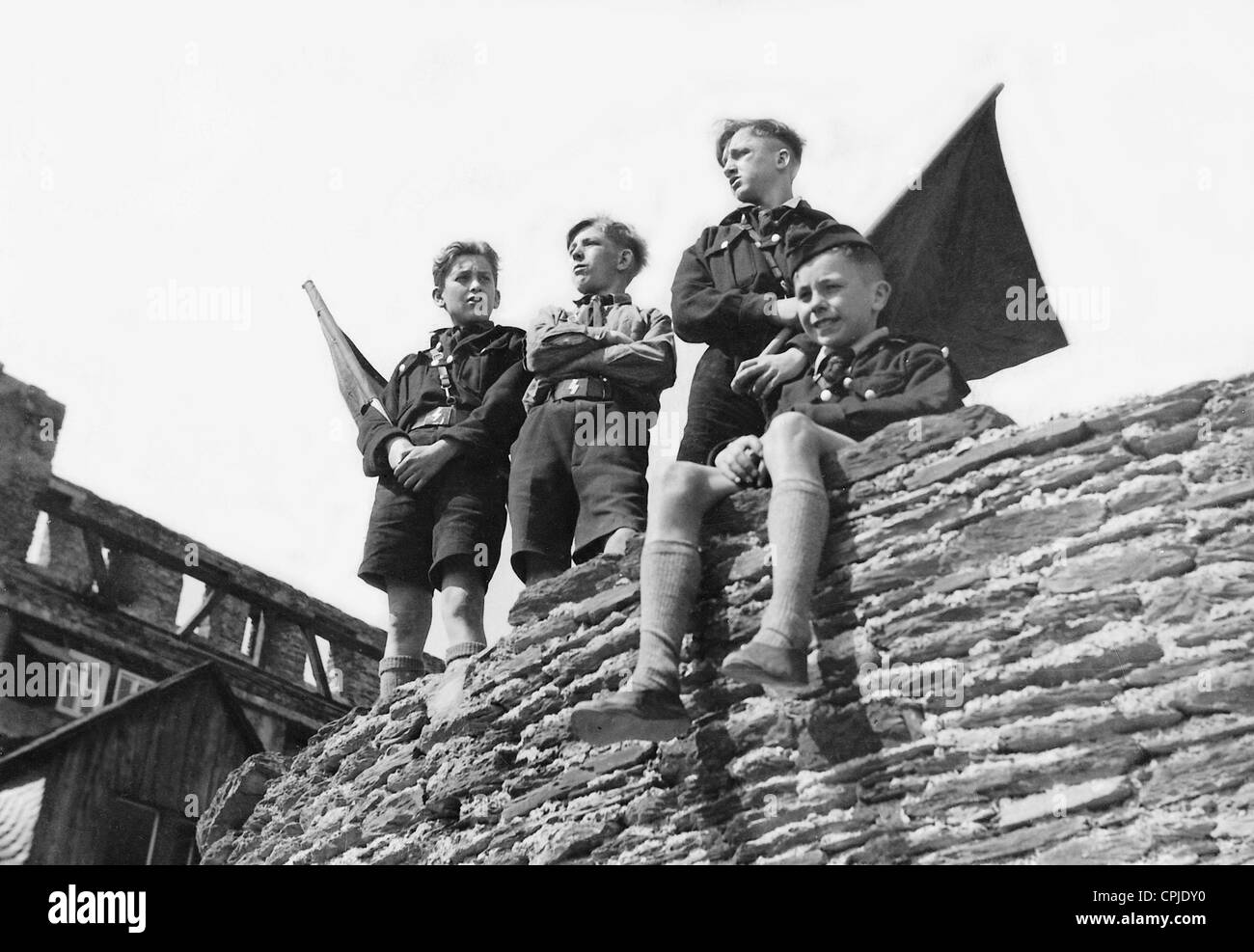 Deutsches Jungvolk sulla fort Stahleck, 1935 Foto Stock