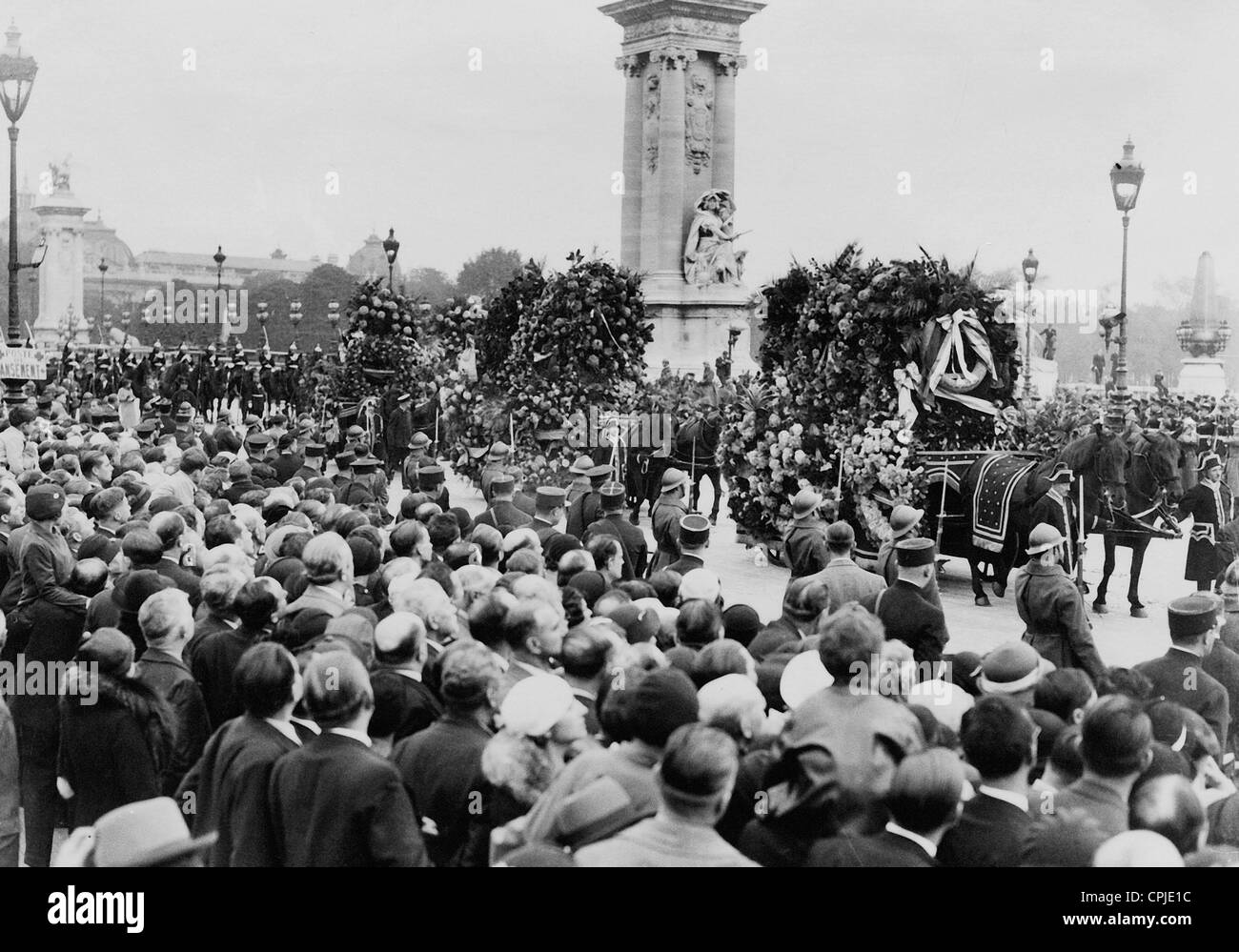 Il corteo funebre di Jean Louis Barthou a Parigi, 1934 Foto Stock