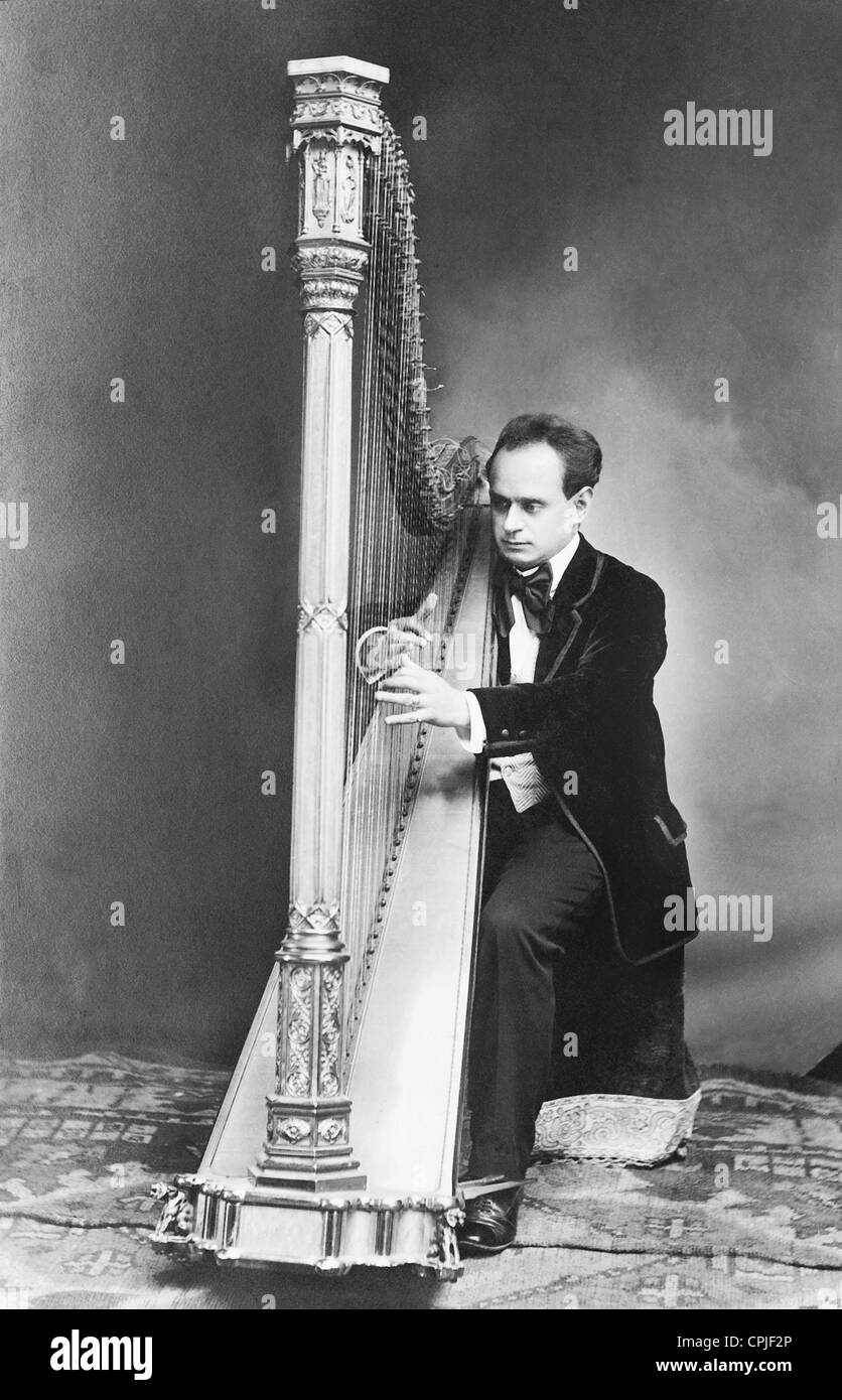 Il suonatore d'arpa V. Klicka, 1912 Foto Stock