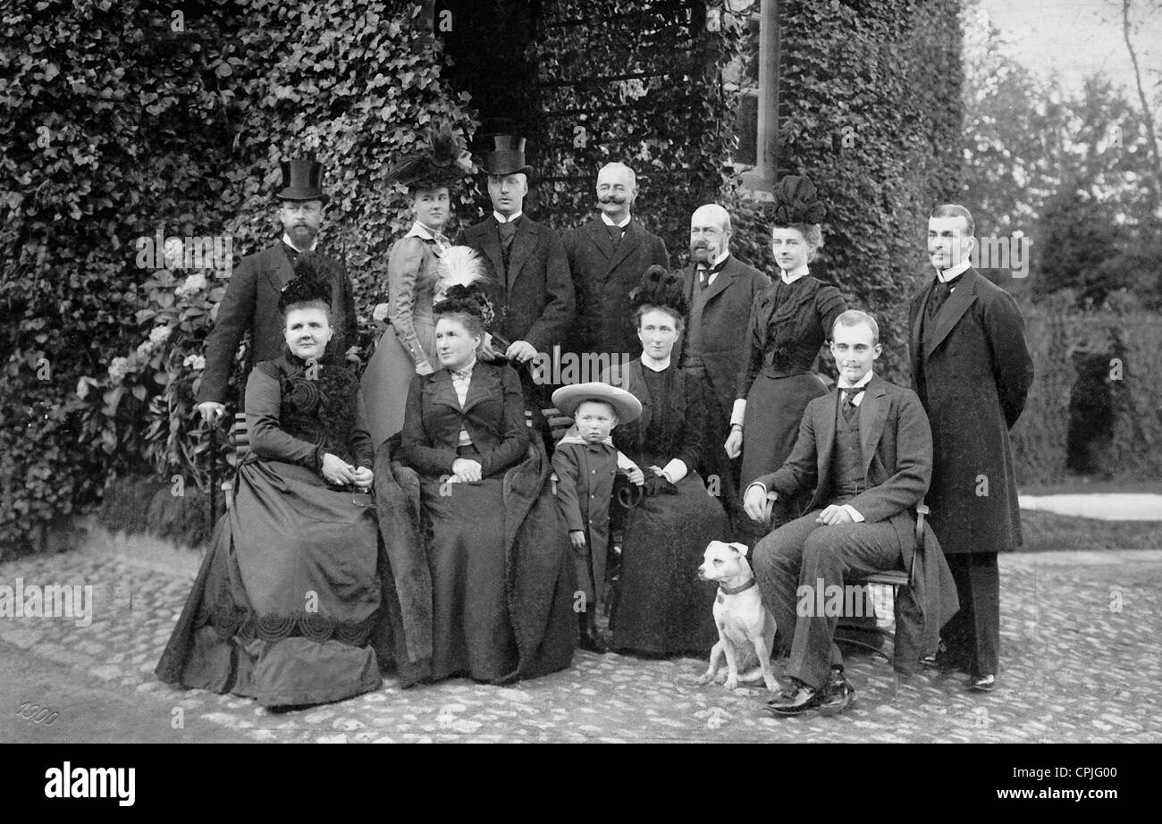Regina Guglielmina dei Paesi Bassi in occasione di una visita in Germania, 1900 Foto Stock