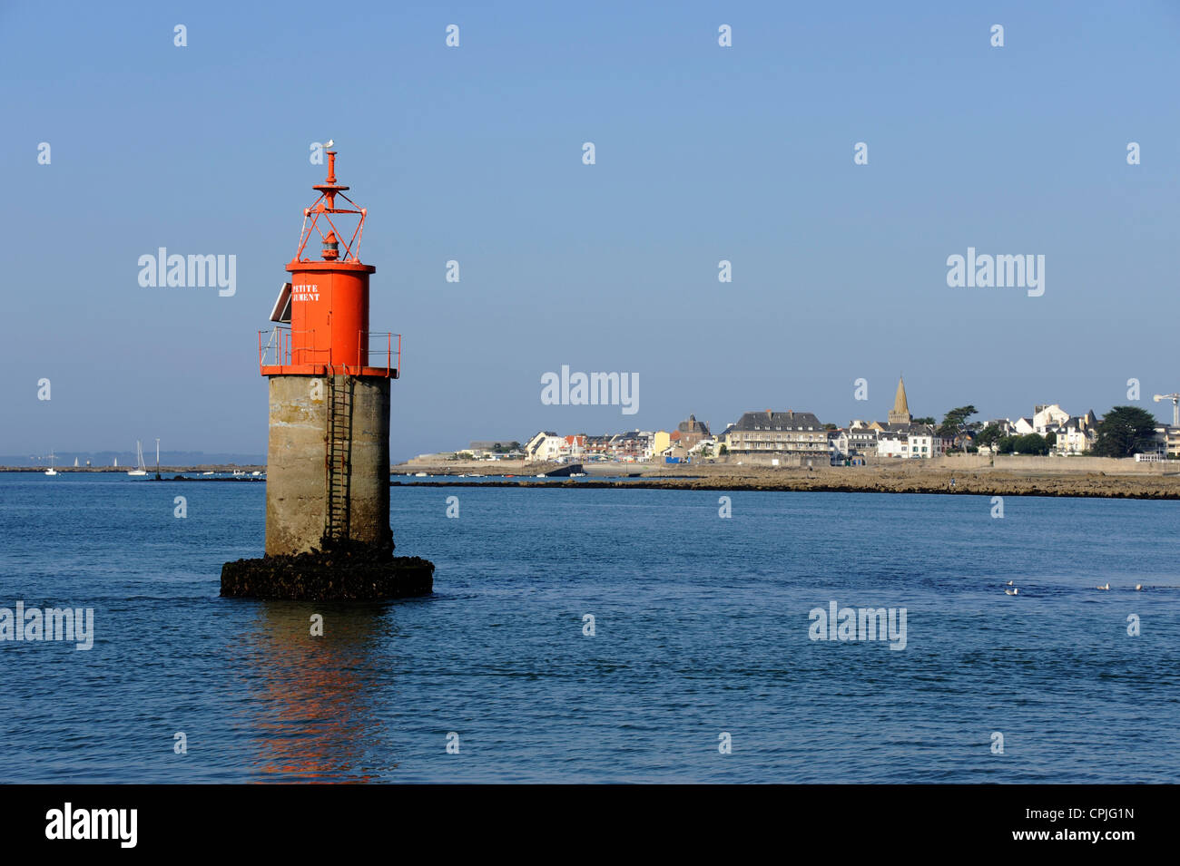 Petite Jument beacom,Larmor-Plage vicino a Lorient ,Morbihan,Bretagne,Brittany,Francia Foto Stock