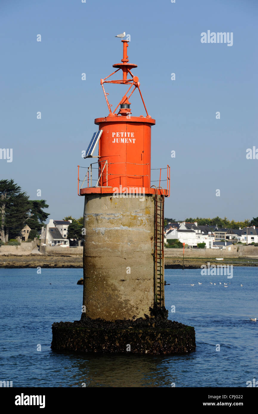 Petite Jument beacom,Larmor-Plage vicino a Lorient ,Morbihan,Bretagne,Brittany,Francia Foto Stock