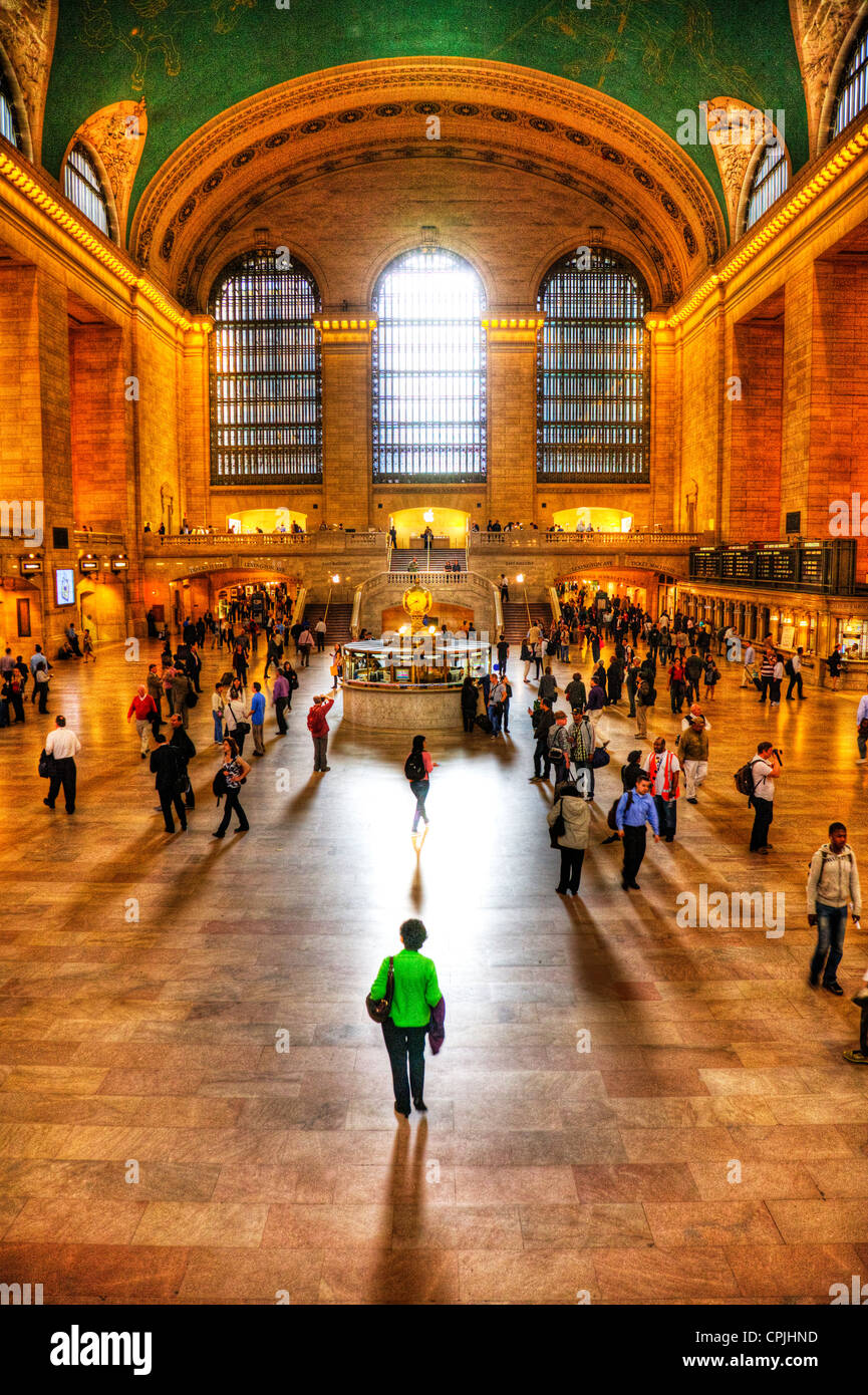 Atrio principale in Grand Central Terminal, Manhattan, New York City, Manhattan all' interno dell' edificio interno Foto Stock