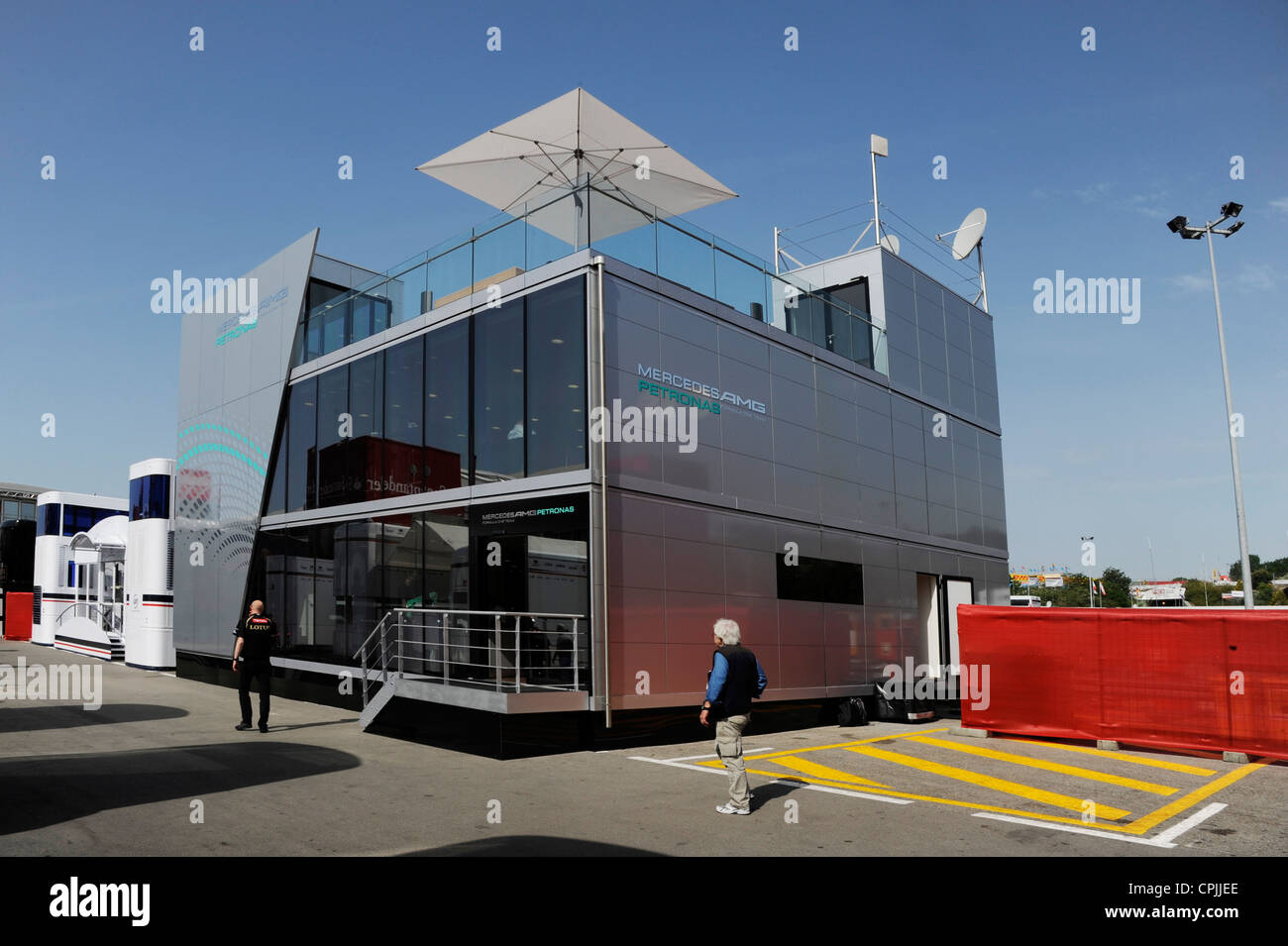 MercedesTeam ospitalità durante il Gran Premio di Formula Uno di Spagna 2012 Foto Stock