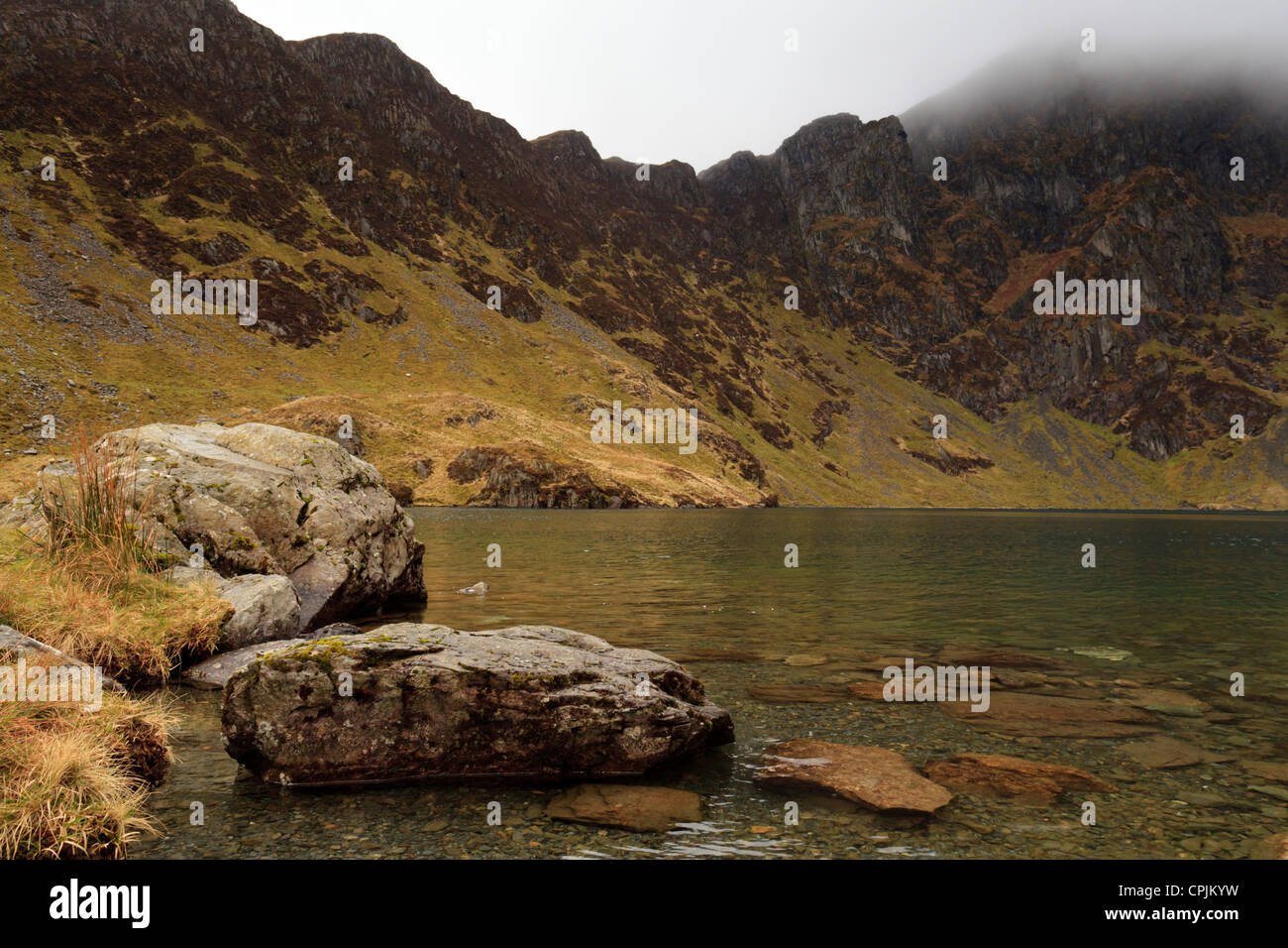 Llyn Cau su Cadair Idris Foto Stock