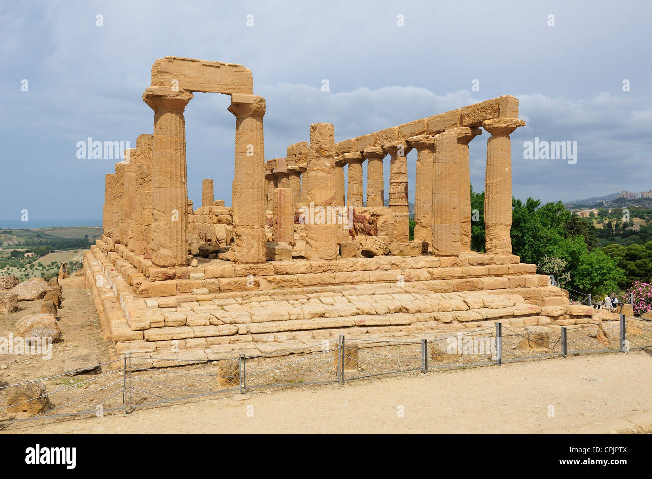 Agrigento. Sicilia. L'Italia. Tempio di , la Valle dei Templi sito archeologico. Foto Stock