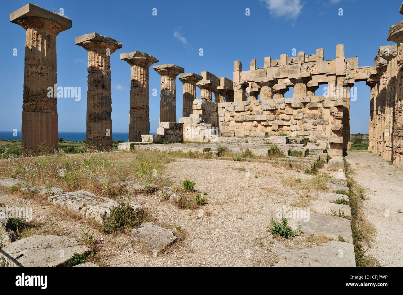 Selinunte. Sicilia. L'Italia. Tempio e (5C BC) Foto Stock