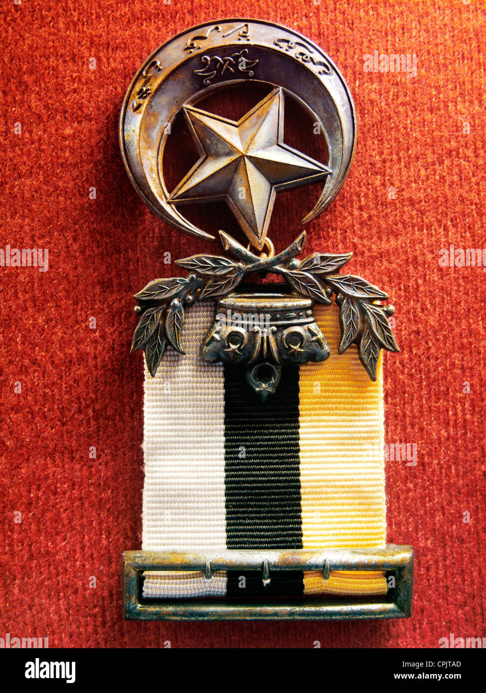 Medaglie in mostra presso il Royal Sultan Abu Bakar Museum Foto Stock