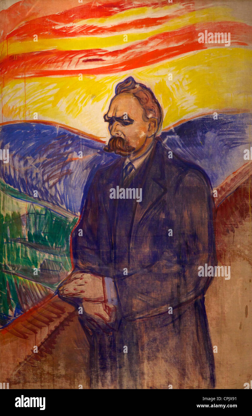 Friedrich Nietzsche, 1906 da Edvard Munch, nel Museo di Munch e Galleria d'arte, Munch-Museet, Oslo, Norvegia, Europa Foto Stock