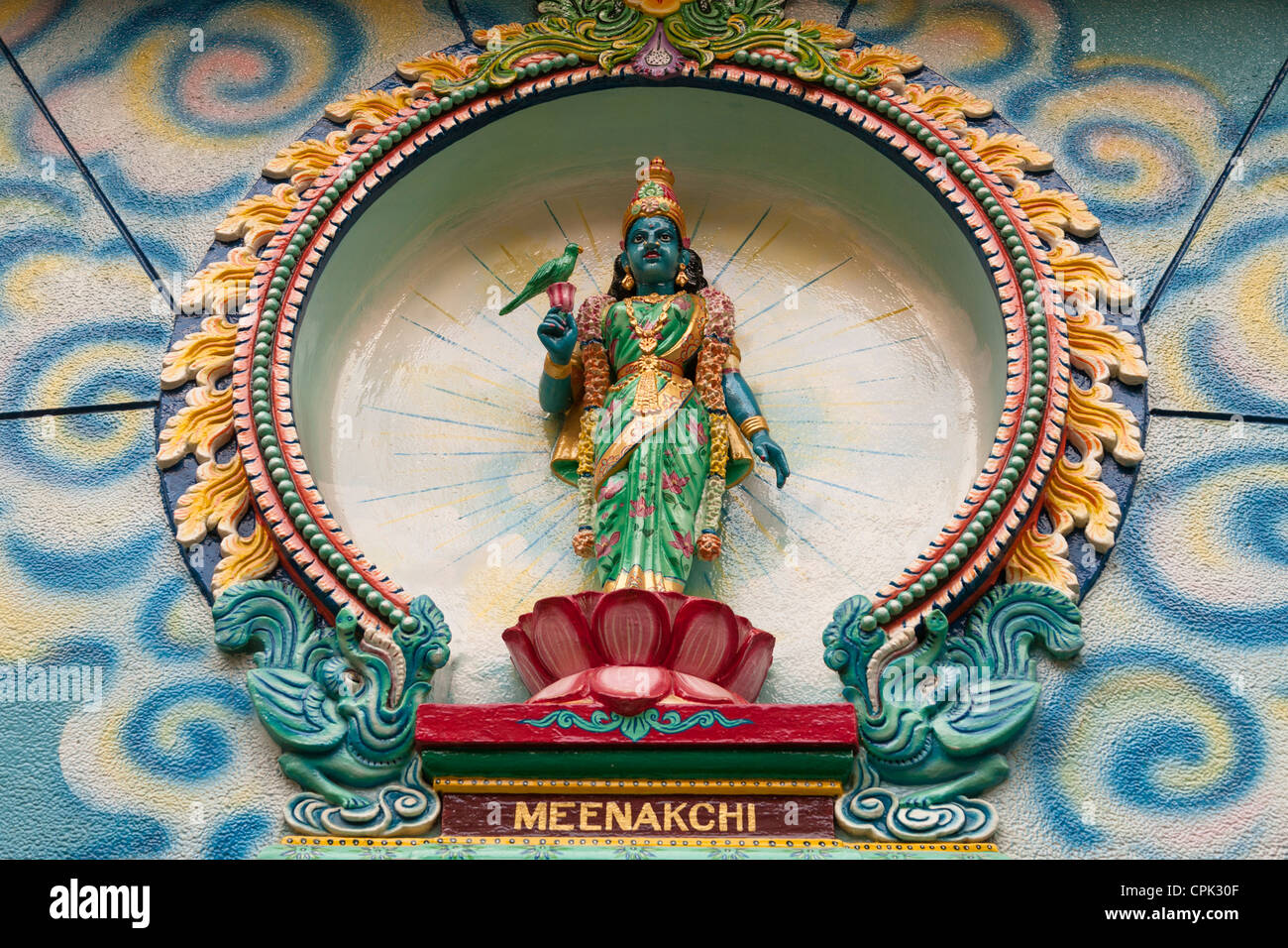 Meenakchi statua, Mariamman tempio indù, la città di Ho Chi Minh (Saigon), Vietnam Foto Stock