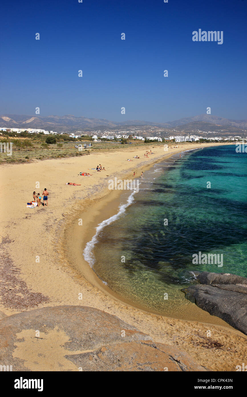 Aghios Prokopis beach, una delle tante belle spiagge dell'isola di Naxos, Cicladi Grecia Foto Stock
