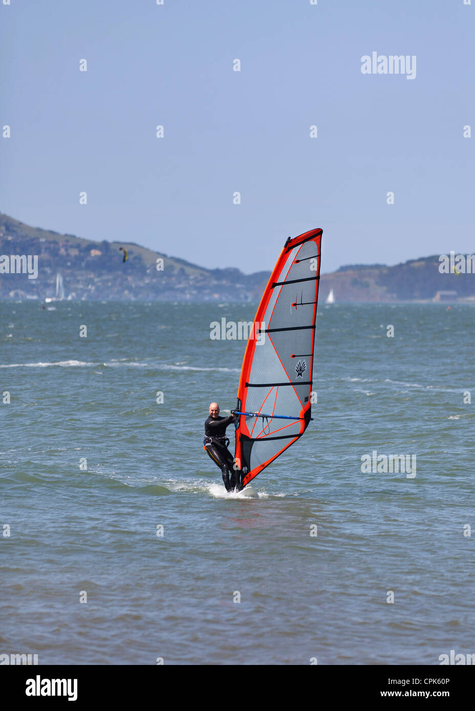 Windsurf in acqua - San Francisco, California USA Foto Stock