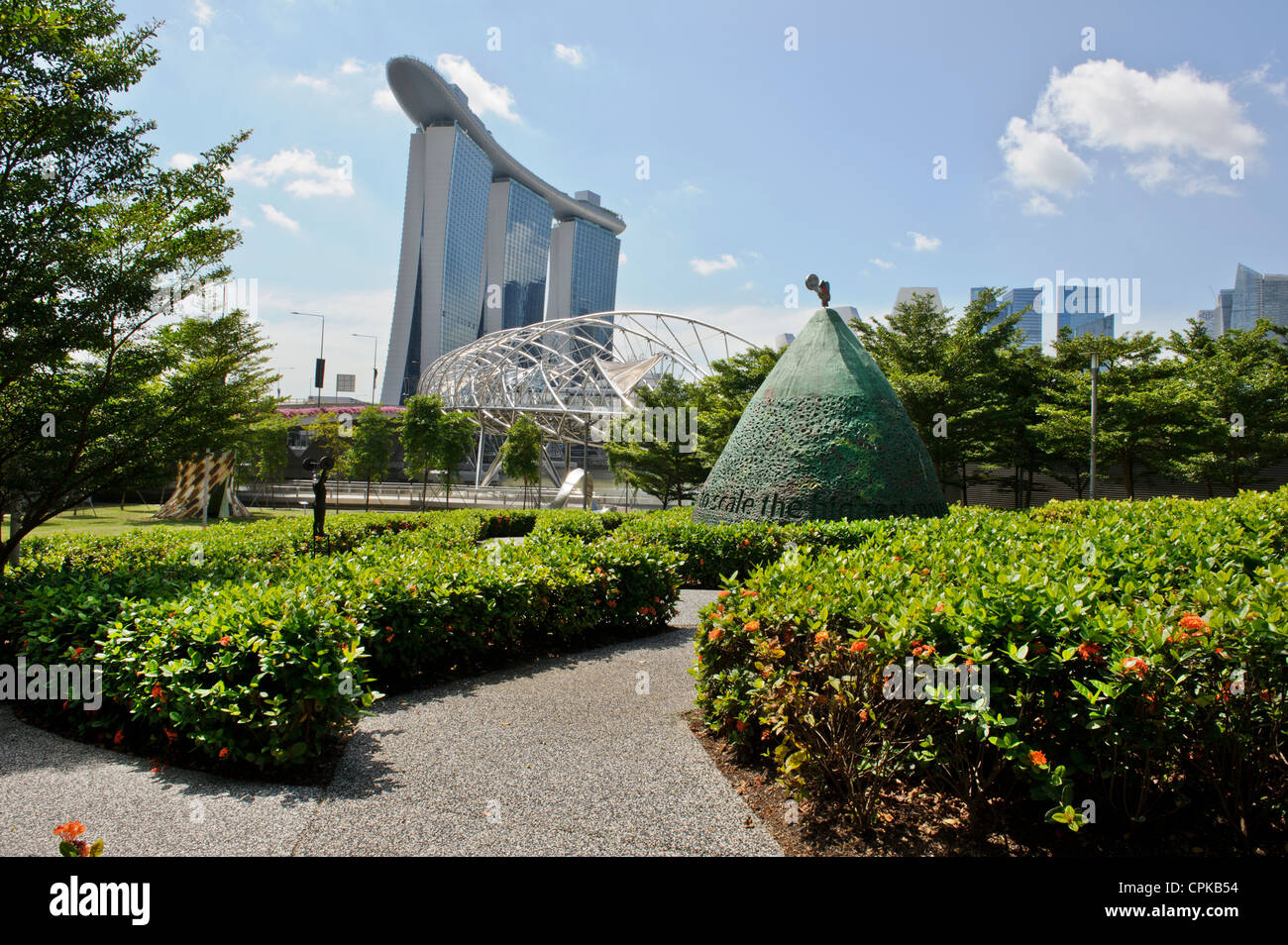 Il Marina Bay Sands Hotel di Singapore. Foto Stock