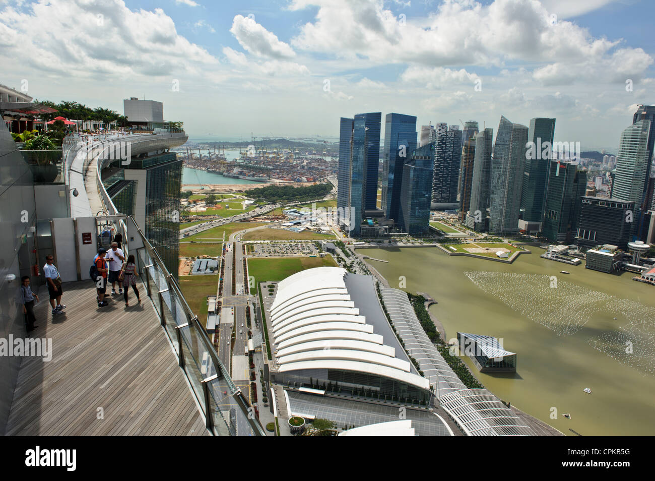 Lo Skydeck, Sands Hotel, Singapore. Foto Stock