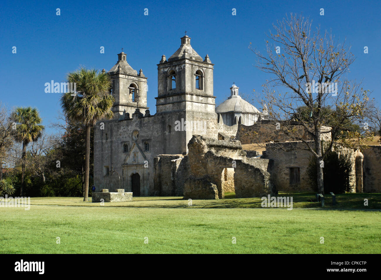 Missione Concepcion, San Antonio, Texas Foto Stock