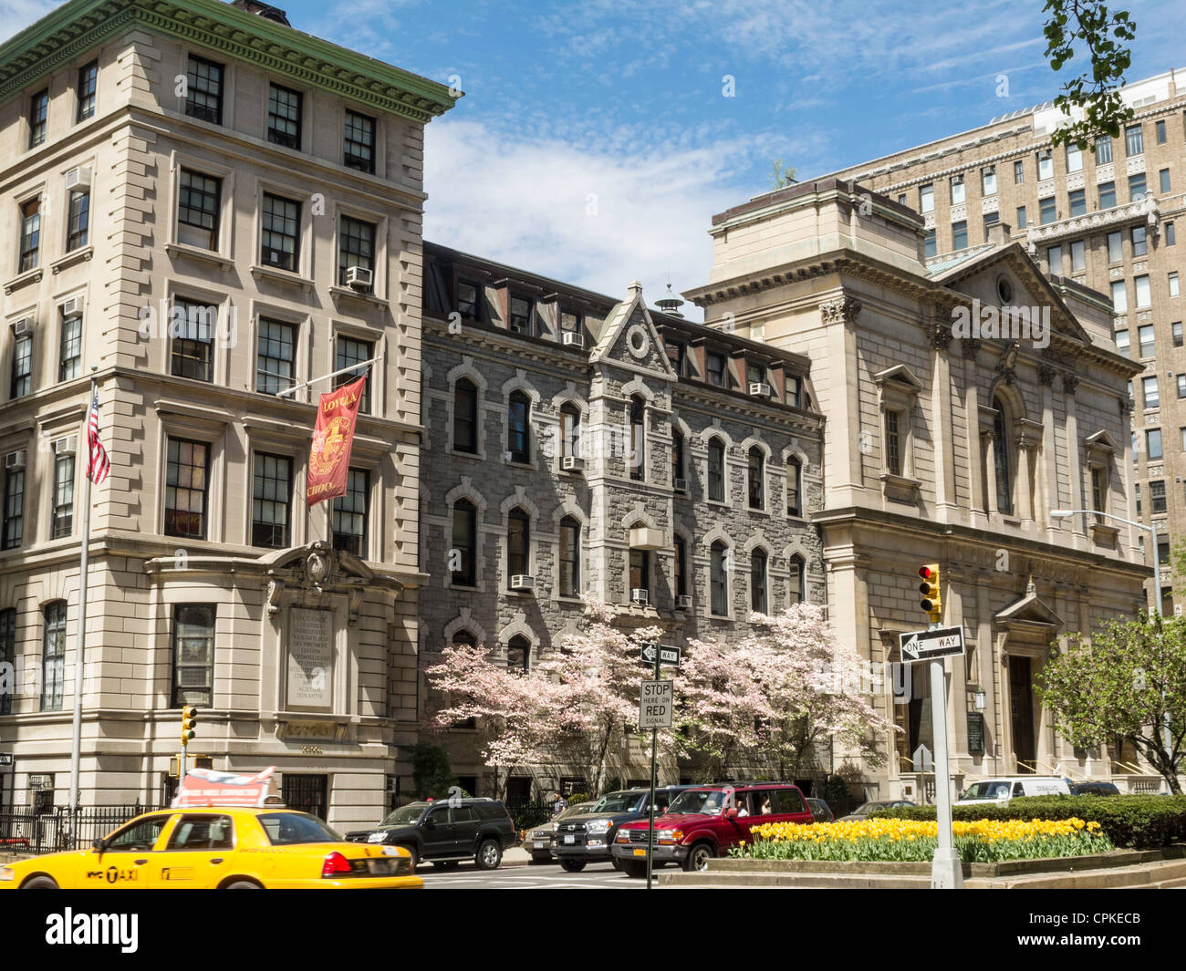 Park Avenue sulla Upper East Side di Manhattan, New York Foto Stock